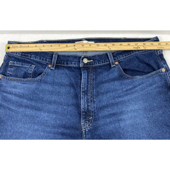 Levi Strauss Signature Jeans Mens‎ 40 x 29.5 Dark Wash Denim Straight Relaxed - Picture 5 of 10